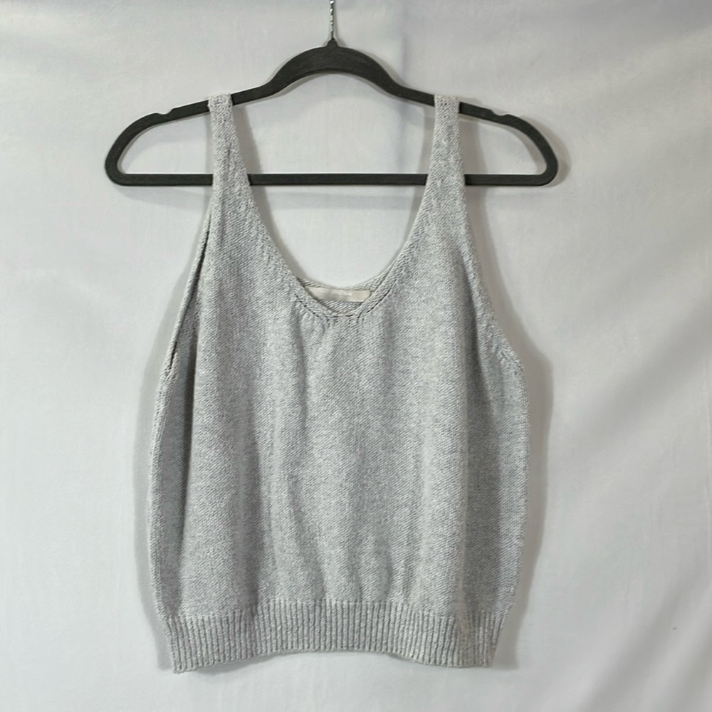 One Grey Day Los Angelos Revolve Sweater Tank Size M Soft Cotton Gray Color EUC